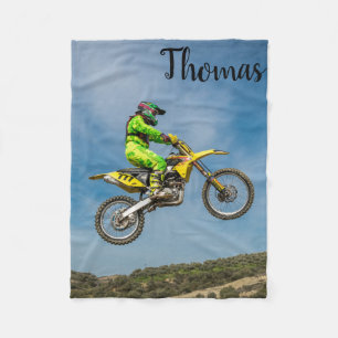Dirt Motorcycle Bike Motocross-racisme, gepersonal Fleece Deken