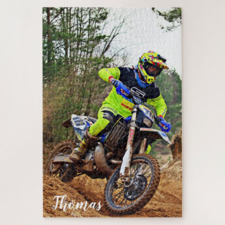 Dirt Motorcycle Bike Motocross-racisme, gepersonal Legpuzzel