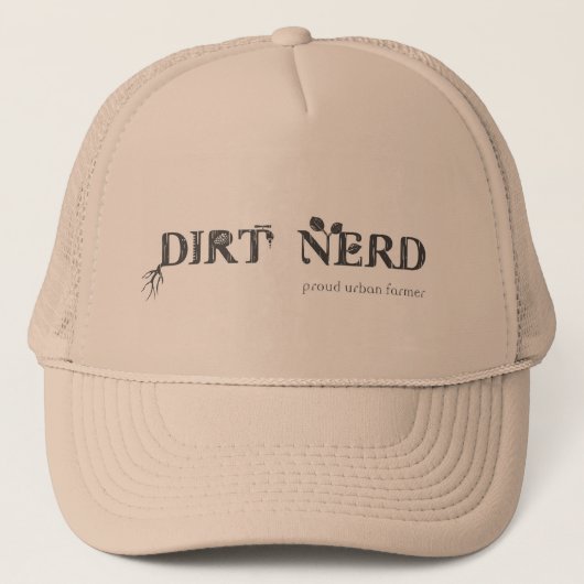 Dirt Nerd - Proud Urban Farmer Trucker Pet (Voorkant)