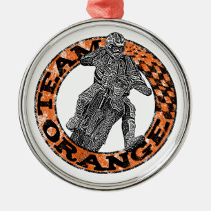Dirt racer metalen ornament
