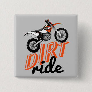 Dirt racing vierkante button 5,1 cm