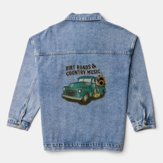 Dirt road and country road denim jacket  (Achterkant)
