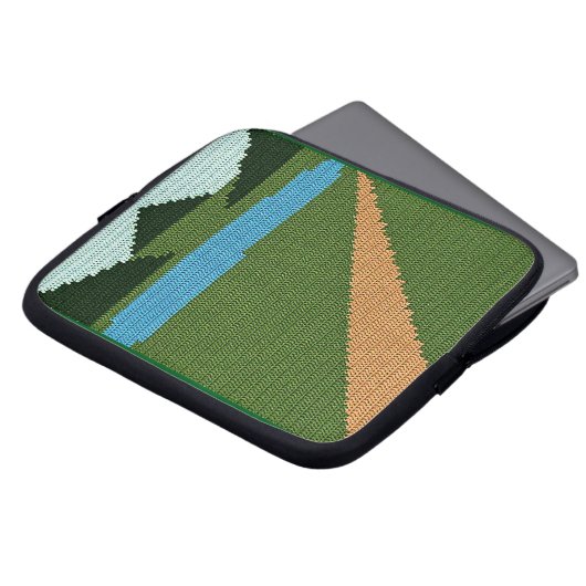 Dirt Road Artisan gehaakte print elektronica tas (Voorkant top)