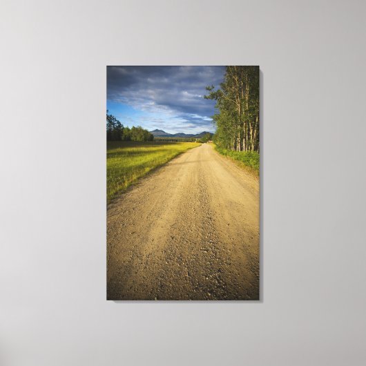 Dirt Road in Eagle, Alaska Canvas Afdruk (Voorkant)