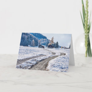 Dirt Road in Snow Ground, Europese Alpen Kaart