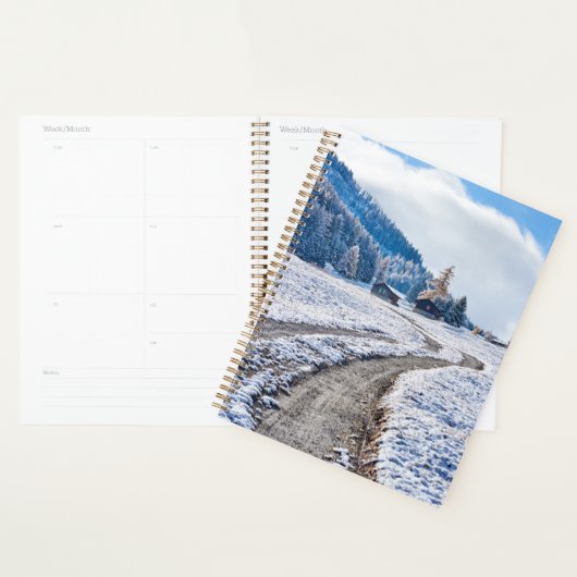 Dirt Road in Snow Ground, Europese Alpen Planner (Display)