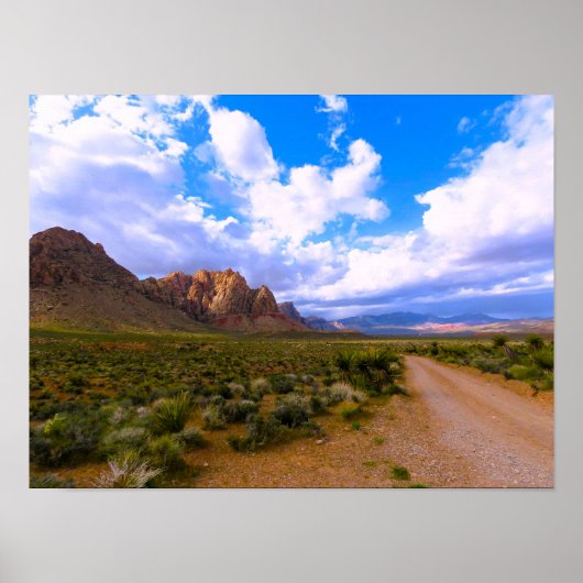 Dirt Road naar Red Rocks Poster (Voorkant)