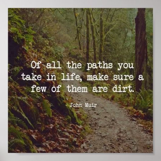 Dirt Road Quote Poster Art (Voorkant)