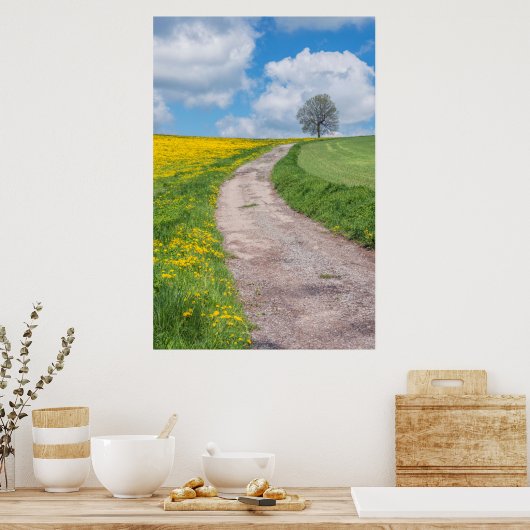 Dirt Road & Tree Poster (Keuken)
