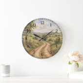 Dirt Road Wall Clock — Rustic Landscape Design Grote Klok (Huis)