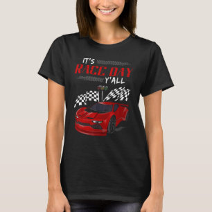 Dirt Track Car Racing Het is Race Day Yall Motorsp T-shirt