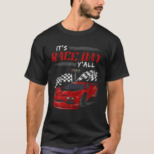 Dirt Track Car Racing Het is Race Day Yall Motorsp T-shirt