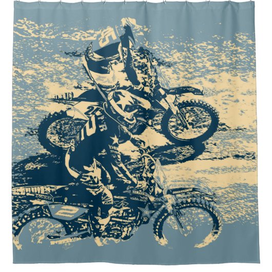 Dirt Track - Motorcross Racing Douchegordijn (Voorkant)