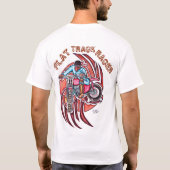 DIRT TRACK MOTORCYCLE RACER WHITE T-SHIRT (Achterkant)
