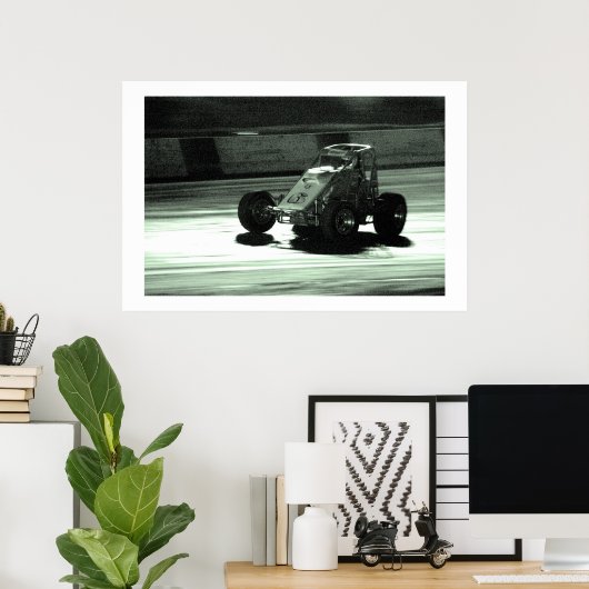 Dirt Track Night Moves Poster (Thuiskantoor)