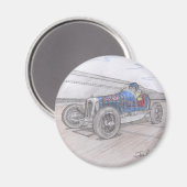 DIRT TRACK RACER magnet (rond) (Voorkant / Achterkant)