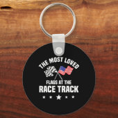 Dirt Track Racing Automobile Race American Indepen Sleutelhanger (Voorkant)