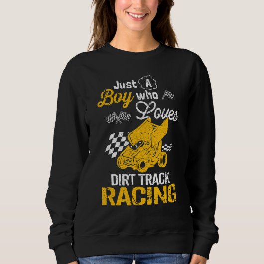 Dirt Track Racing Boy Trui (Voorkant)