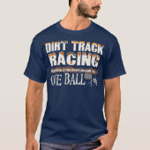 Dirt Track Racing Flag Funny Mud Design T-shirt (Voorkant)