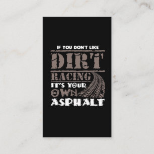 Dirt Track Racing Motorsport Mud Truck Car Racer Visitekaartje