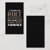 Dirt Track Racing Motorsport Mud Truck Car Racer Visitekaartje (Voorkant / Achterkant)