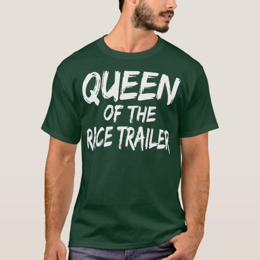 Dirt Track Racing Queen van de racetrailer T-shirt (Voorkant)