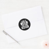 Dirt Track Racing Quote Ik vind het hard en snel Ronde Sticker (Envelop)