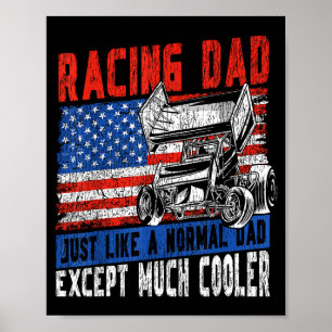 Dirt Track Racing Race Papa Vintage Amerikaanse Vl Poster