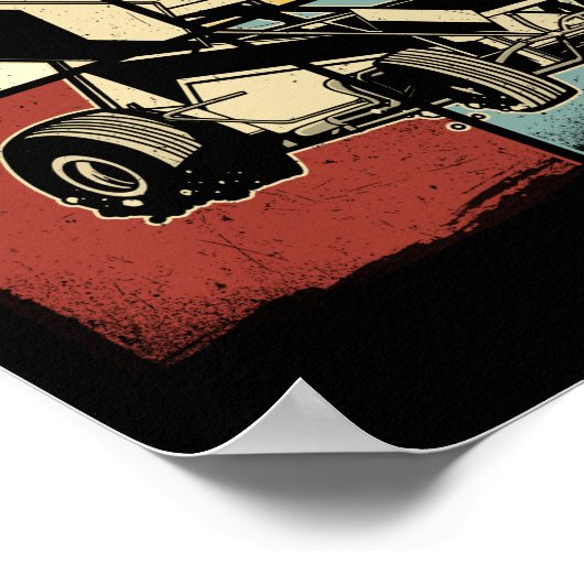 Dirt Track Racing Retro Sprint Car Sprint Poster (Hoek)