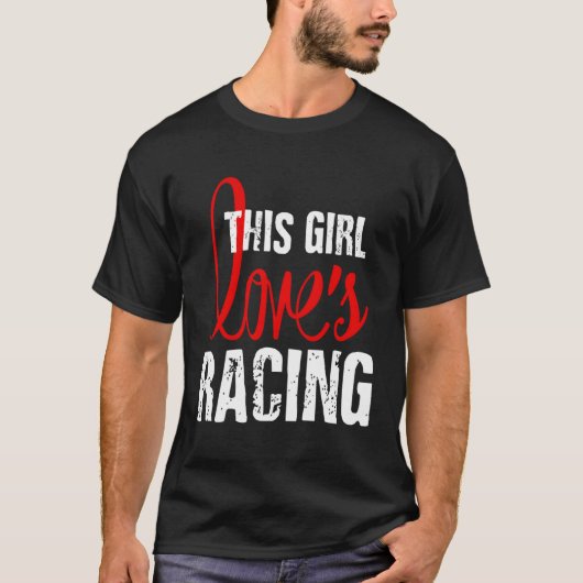 Dirt Track Racing Sprint Car Racing Love Racing T-shirt (Voorkant)