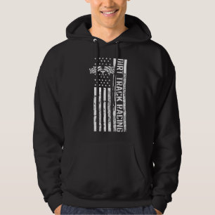 Dirt Track Racing USA Vlag Amerikaanse Motocross S Hoodie
