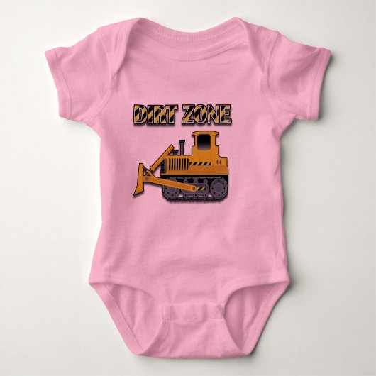Dirt Zone (Bulldozer) - Baby Jersey Bodysuit  (Voorkant)