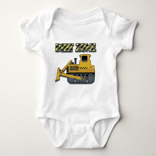 Dirt Zone (Bulldozer) - Baby Jersey  Romper (Voorkant)