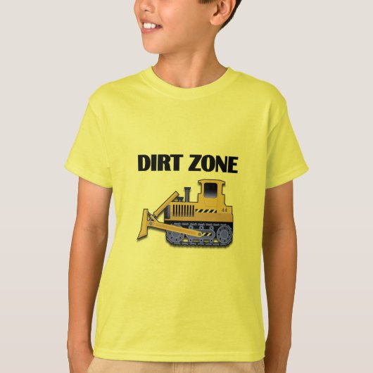 Dirt Zone (Bulldozer) - Kinderen Basic T-Shirt (Voorkant)