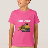 Dirt Zone (Bulldozer) - Kinderen Basic T-Shirt (Voorkant)