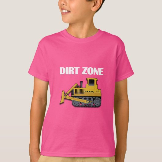 Dirt Zone (Bulldozer) - Kinderen Basic T-Shirt (Voorkant)