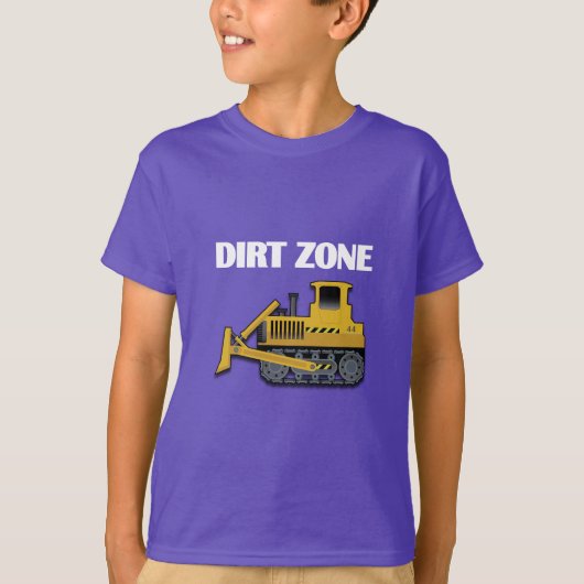 Dirt Zone (Bulldozer) - Kinderen Basic T-Shirt (Voorkant)