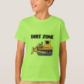 Dirt Zone (Bulldozer) - Kinderen Basic T-Shirt (Voorkant)