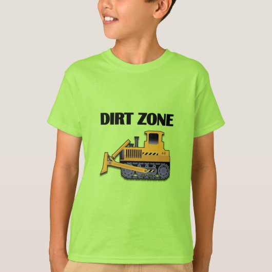 Dirt Zone (Bulldozer) - Kinderen Basic T-Shirt (Voorkant)