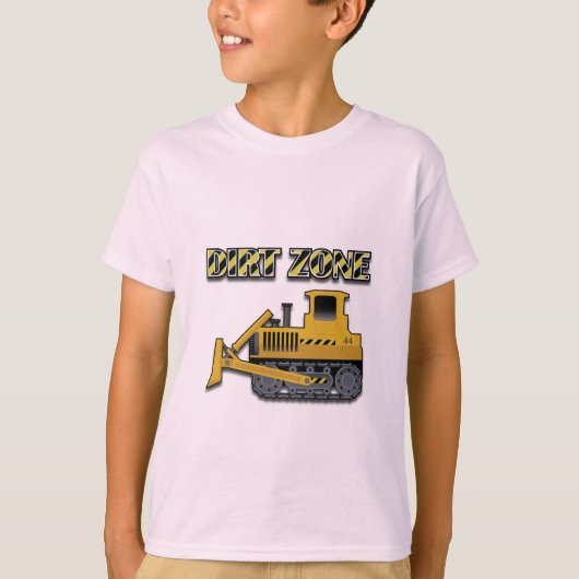 Dirt Zone (Bulldozer) - Kinderen Basic T-Shirt (Voorkant)