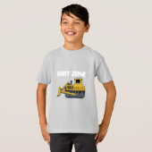 Dirt Zone (Bulldozer) - Kinderen Basic T-Shirt (Voorkant volledig)
