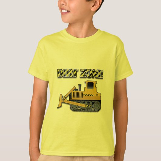 Dirt Zone (Bulldozer) - Kinderen Basic T-Shirt (Voorkant)