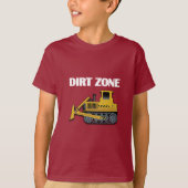 Dirt Zone (Bulldozer) - Kinderen Basic T-Shirt (Voorkant)