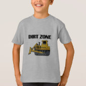 Dirt Zone (Bulldozer) - Kinderen Basic T-Shirt (Voorkant)