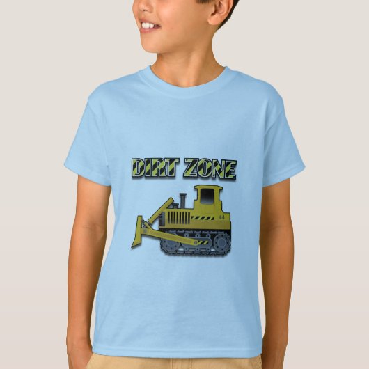 Dirt Zone (Bulldozer) - Kinderen Basic T-Shirt (Voorkant)
