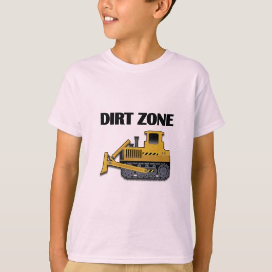 Dirt Zone (Bulldozer) - Kinderen Basic T-Shirt (Voorkant)
