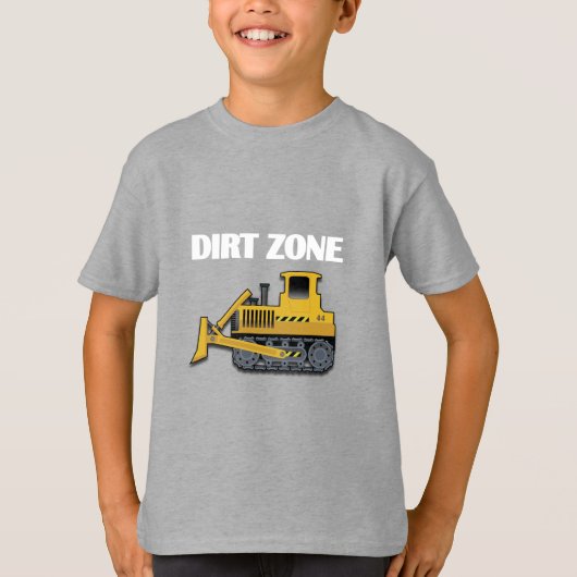 Dirt Zone (Bulldozer) - Kinderen Basic T-Shirt (Voorkant)