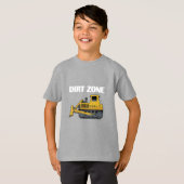 Dirt Zone (Bulldozer) - Kinderen Basic T-Shirt (Voorkant volledig)
