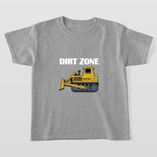 Dirt Zone (Bulldozer) - Kinderen Basic T-Shirt (Laagn)