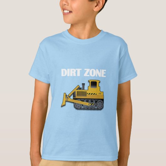 Dirt Zone (Bulldozer) - Kinderen Basic T-Shirt (Voorkant)